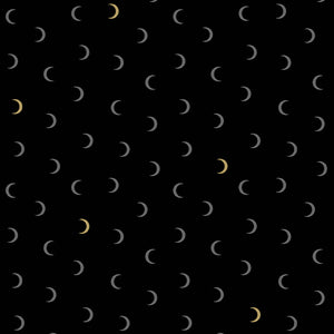 Moon Age in Midnight Metallic from Greatest Hits Vol 1 by Libs Elliott for Andover Fabrics