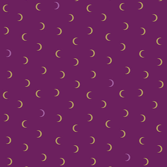 Moon Age in Violet Metallic from Greatest Hits Vol 1 by Libs Elliott for Andover Fabrics