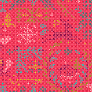 Crossed in Fruitcake from Holiday by Alison Glass for Andover Fabrics