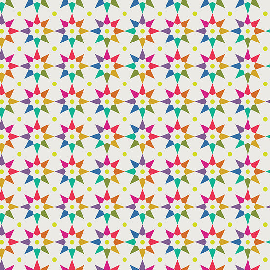 Rainbow Star in Light from Art Theory by Alison Glass for Andover Fabrics