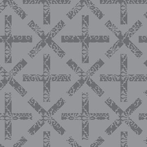X&+ in Light Grey from Art Theory by Alison Glass for Andover Fabrics