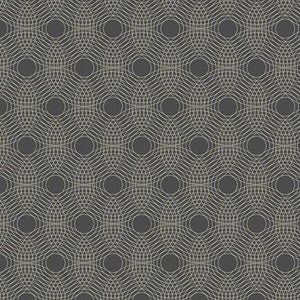 Ripples in Charcoal from Tattooed North by Libs Elliott for Andover Fabrics