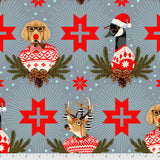 Flannel Buck Buck Goose in Blue Spruce from Holiday Homies Flannel by Tula Pink for Freespirit Fabrics
