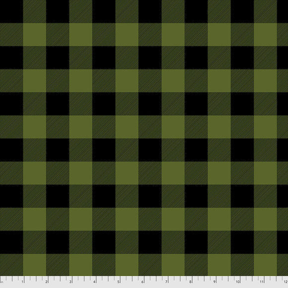 Flannel Check Yo'self in Pine Fresh from Holiday Homies Flannel by Tula Pink for Freespirit Fabrics