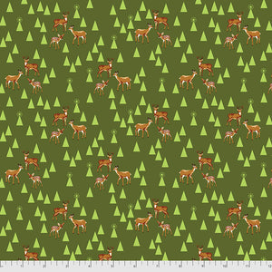 Flannel Road Trip in Pine Fresh from Holiday Homies Flannel by Tula Pink for Freespirit Fabrics