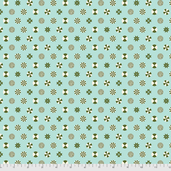 Flannel Peppermint Stars in Pine Fresh from Holiday Homies Flannel by Tula Pink for Freespirit Fabrics