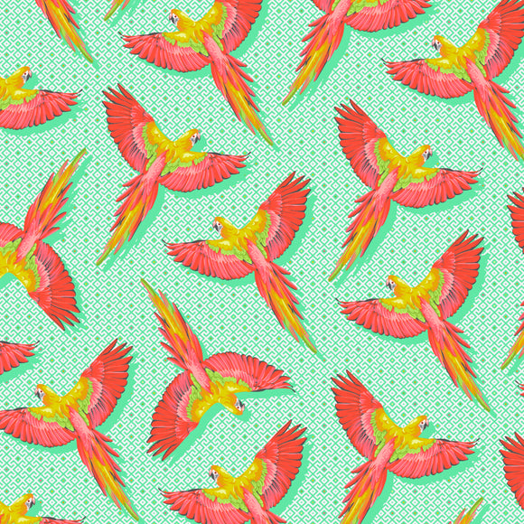 Macaw Ya Later in Mango from Daydreamer by Tula Pink
