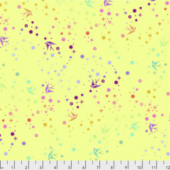 Fairy Dust in Lime from True Colors by Tula Pink for Freespirit Fabrics