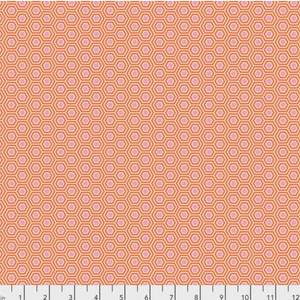Hexy in Peach Blossom from True Colors by Tula Pink for Freespirit Fabrics