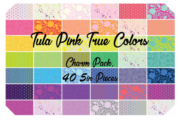 True Colors 2020 by Tula Pink Charm Pack, 42 5 Inch Squares