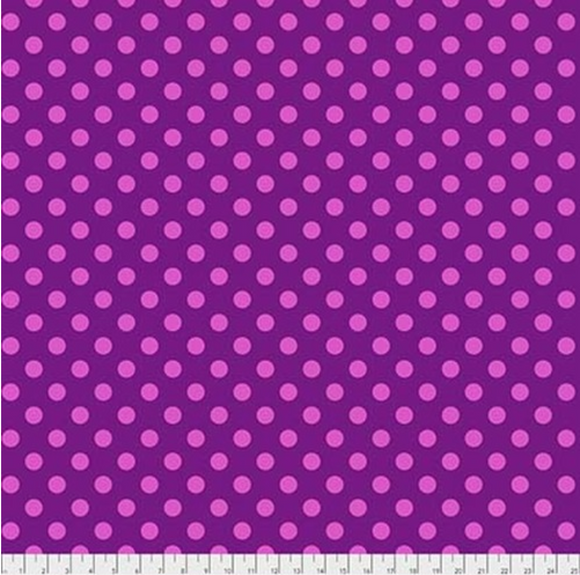 Pom Poms in Foxglove from Pom Poms and Stripes by Tula Pink for Freespirit Fabrics