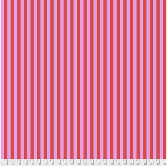 Tent Stripe in Poppy from Pom Poms and Stripes by Tula Pink for Freespirit Fabrics