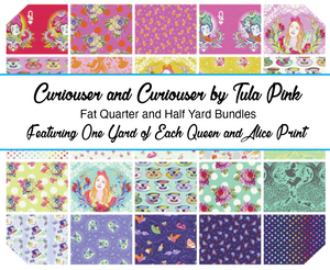 25pc Fat Quarter or Half Yard with Full Yards of Cameos! Curiouser and Curiouser by Tula Pink for Freespirit Fabrics