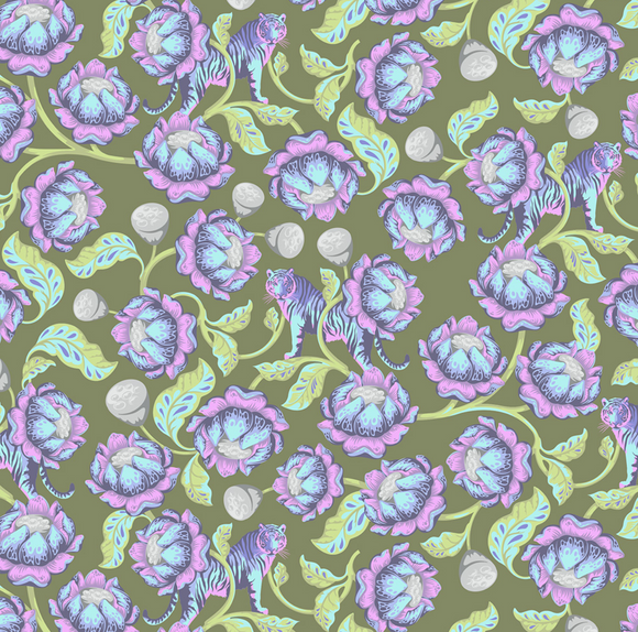 Lotus in Amethyst from Eden by Tula Pink for Freespirit Fabrics