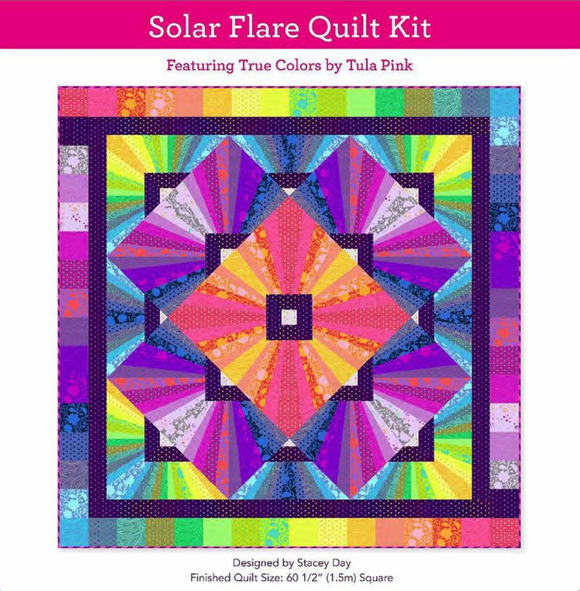 Solar Flare Quilt Kit featuring True Colors by Tula Pink!  Now shipping!