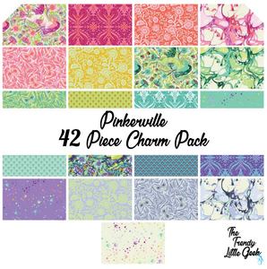 Pinkerville by Tula Pink Charm Pack, 42 Pieces, 2 each of 21 prints