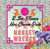 Monkey Wrench by Tula Pink Mini Charm Pack, 38 Pieces, 2 each of 19 prints