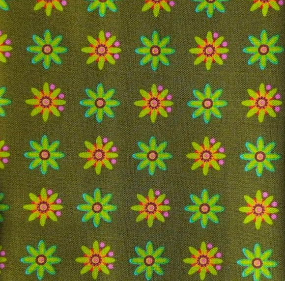 Daisy in Olive from Field Day by Alison Glass for Andover Fabrics